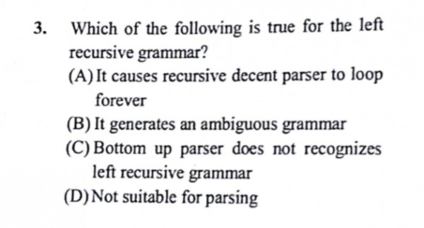 The answer is given A it is right but what is the problem in D option it also may be possible or not?