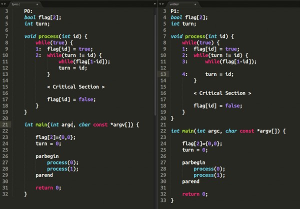 Operating System: Two process critical section software solution