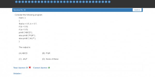 Programming in C: Ace test Series--