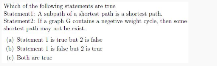 Algorithms: NPTEL Assignment Question