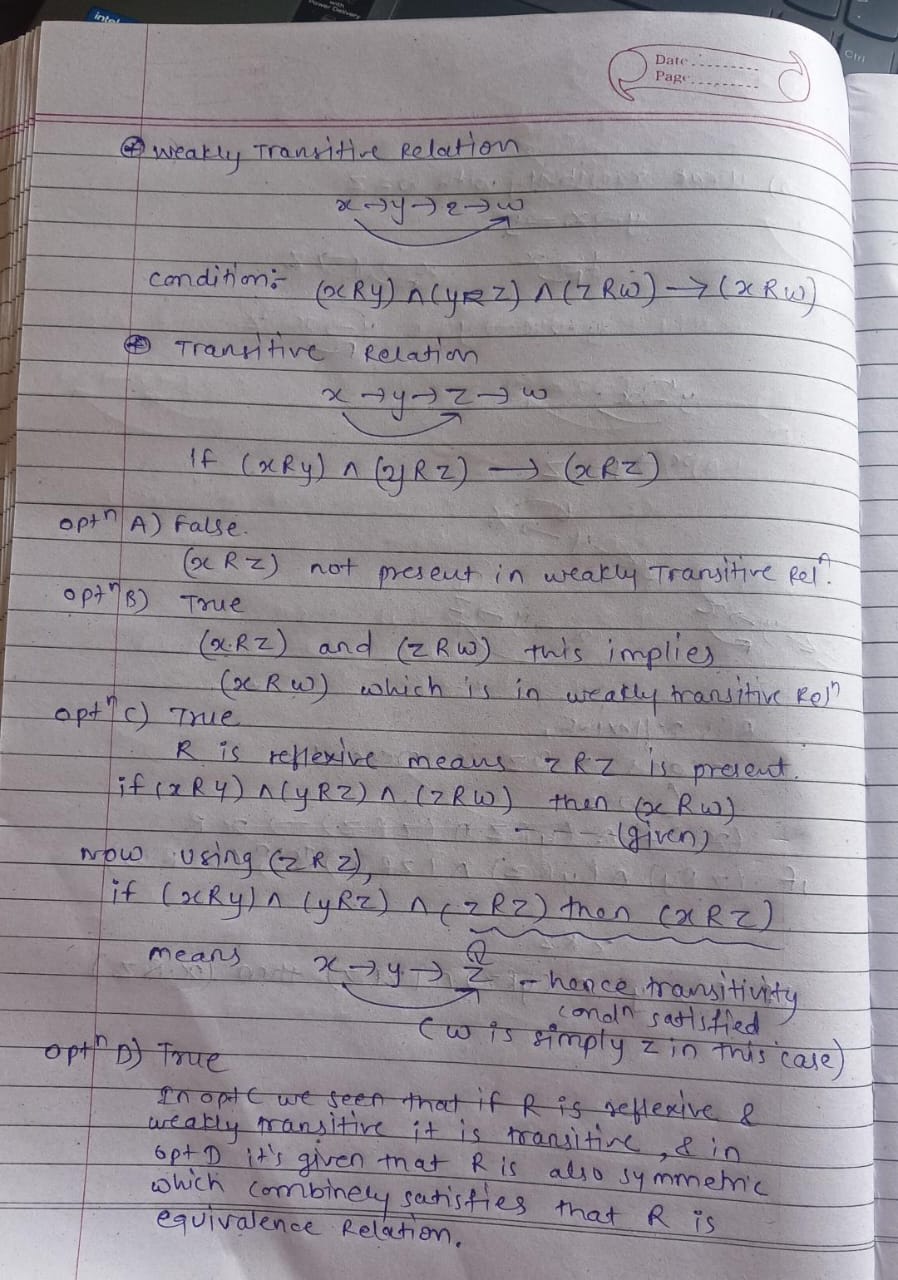 Answered: GO Classes CS Test Series 2025 | MOCK Gate 9 | Question: 46