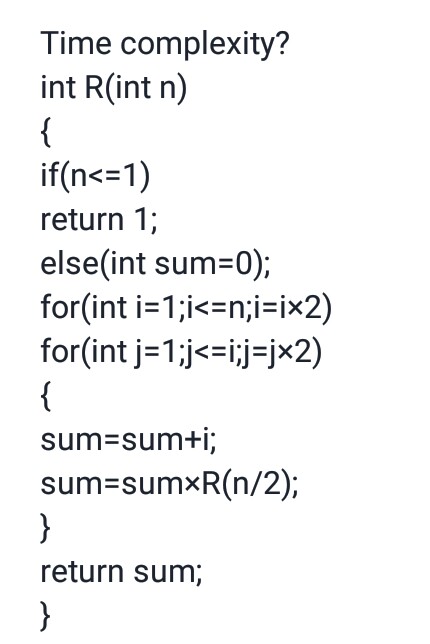 Algorithms: Time complexity
