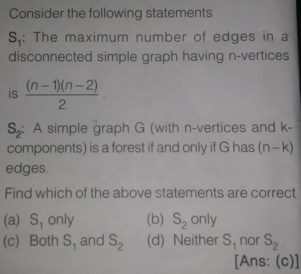 Graph Theory Me Workbook Gate Overflow