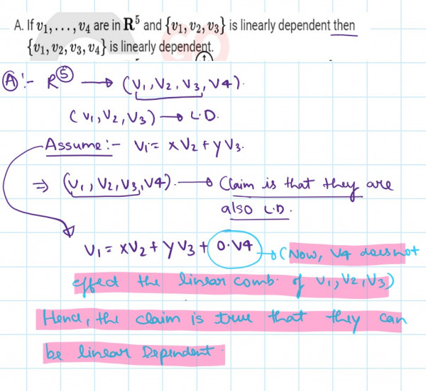 Linear Algebra GO Classes CS/DA 2025 Weekly Quiz 3 Fundamental