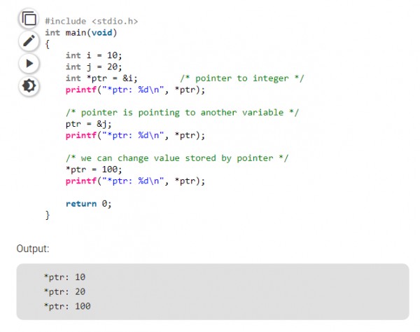 What Does Ptr Mean In C