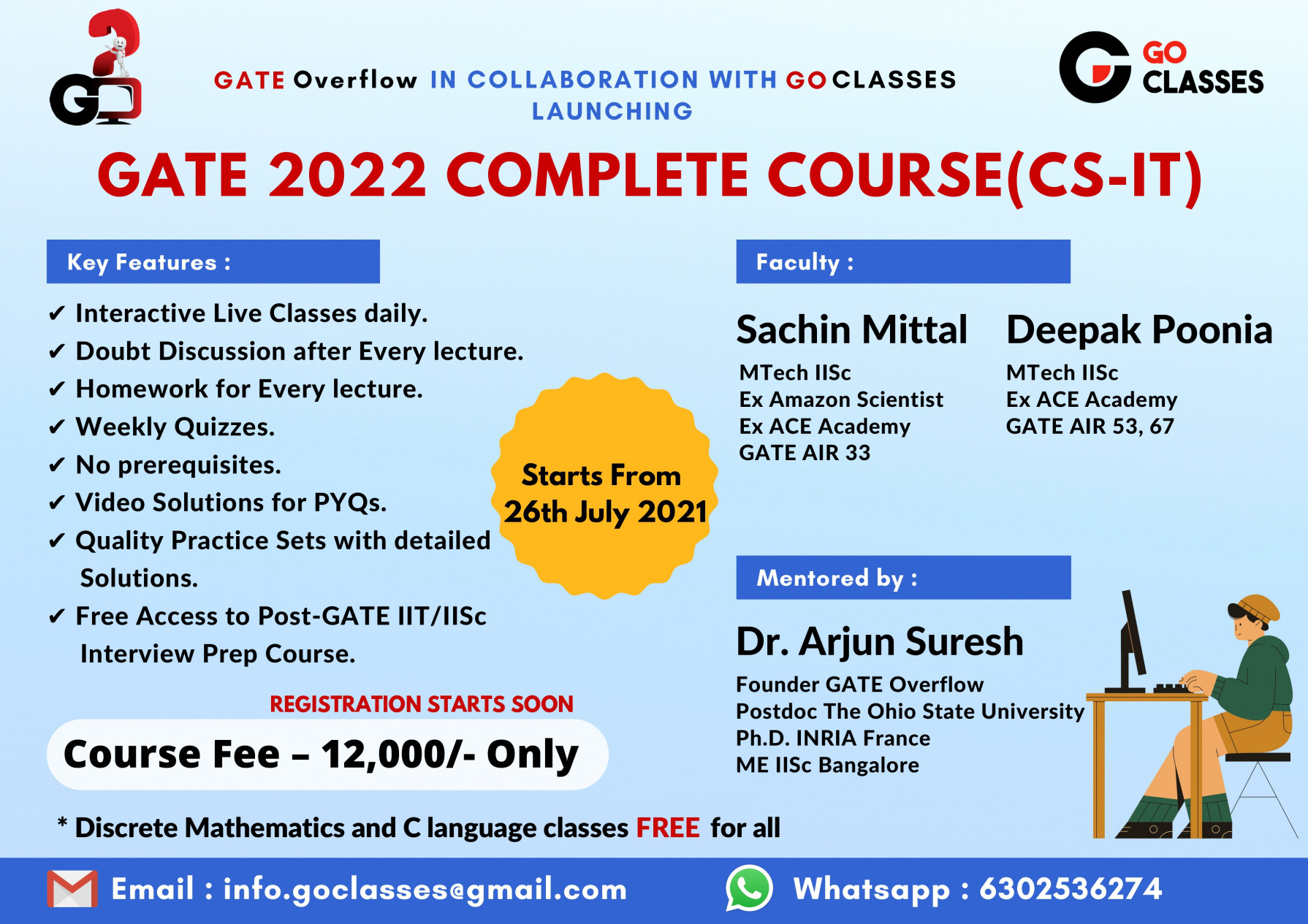 Introducing GO Classes for GATE CSE 2022 / GATE Overflow for GATE CSE