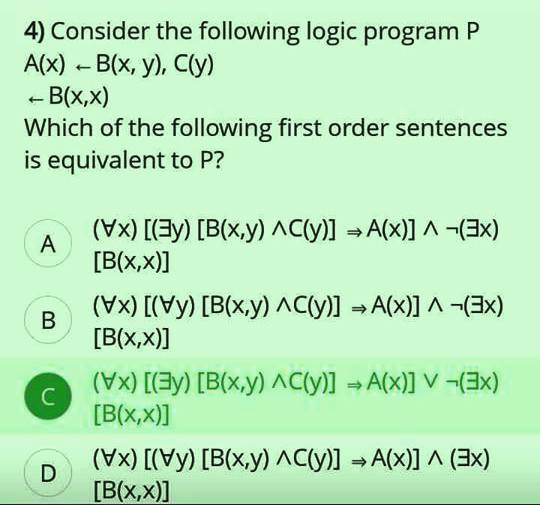 Mathematical Logic first order logic