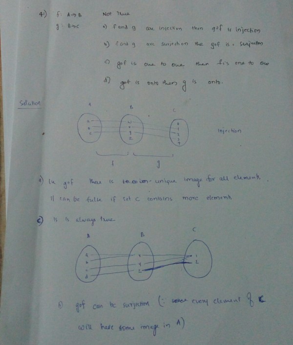 Set Theory & Algebra Function surjection and injection